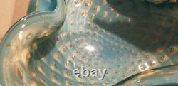 Vintage Murano Art Glass Bowl Mid Century Alfredo Barbini