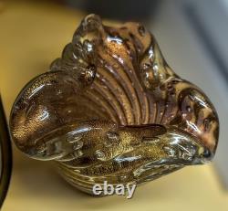 Vintage Murano Art Glass Bowl Mid Century Modern