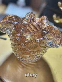 Vintage Murano Art Glass Bowl Mid Century Modern