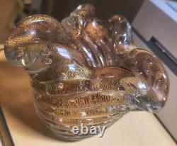 Vintage Murano Art Glass Bowl Mid Century Modern