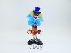 Vintage Murano Art Glass Clown Figurine, 1980s Circus Decor