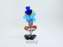 Vintage Murano Art Glass Clown Figurine, 1980s Circus Decor