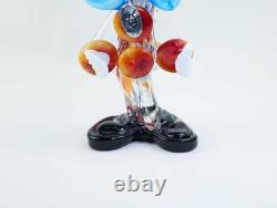 Vintage Murano Art Glass Clown Figurine, 1980s Circus Decor