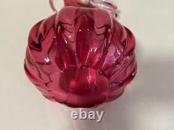 Vintage Murano Art Glass Cranberry Vase, 9 1/2 High, 6 1/2 Widest