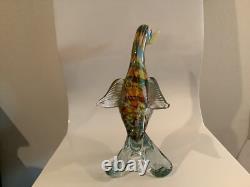 Vintage Murano Art Glass Duck Bird Statue Sculpture 11 High