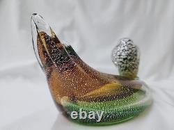 Vintage Murano Art Glass Duck Excellent Condition Unmarked Beautiful MCM
