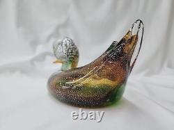 Vintage Murano Art Glass Duck Excellent Condition Unmarked Beautiful MCM