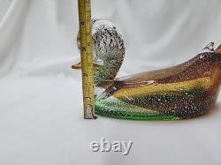 Vintage Murano Art Glass Duck Excellent Condition Unmarked Beautiful MCM