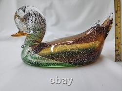 Vintage Murano Art Glass Duck Excellent Condition Unmarked Beautiful MCM