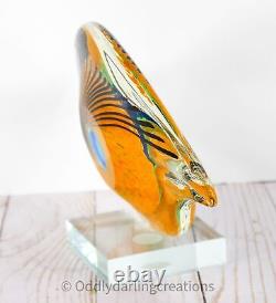 Vintage Murano Art Glass Evil Eye Paperweight Handcrafted Italian Glass Decor