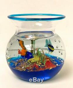 Vintage Murano Art Glass Fish Bowl