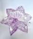 Vintage Murano Art Glass Flower Sculpture Handblown Italy Silver Foil 9