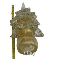 Vintage Murano Art Glass Gold Specks Christmas Tree Home Decor Sculpture 10 In