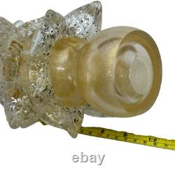Vintage Murano Art Glass Gold Specks Christmas Tree Home Decor Sculpture 10 In