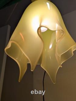 Vintage Murano Art Glass Hanging Pendant Lamp By Seguso Tulip Handkerchief MCM Vintage Murano Art Glass Hanging Pendant Lamp By Seguso Tulip Handkerchief MCM