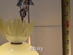 Vintage Murano Art Glass Hanging Pendant Lamp By Seguso Tulip Handkerchief MCM