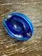 Vintage Murano Art Glass Heavy Geode Ashtray Dish 5.5 Blue