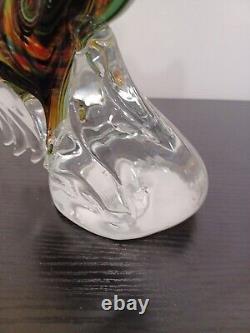 Vintage Murano Art Glass Horse Sculpture Tall Very Rare 11 Inches