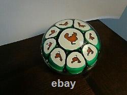 Vintage Murano Art Glass Large ROOSTER Cane Millefiori Paperweight