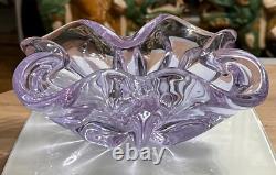 Vintage Murano Art Glass Lavender Color Bowl