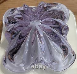 Vintage Murano Art Glass Lavender Color Bowl