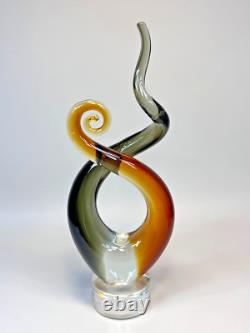 Vintage Murano Art Glass Love Knot Swirl Twisted Figurine Abstract Sculpture