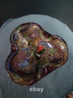 Vintage Murano Art Glass Mid Century Tutti Frutti AVEM Dish Bowl Ashtray