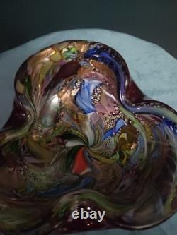 Vintage Murano Art Glass Mid Century Tutti Frutti AVEM Dish Bowl Ashtray