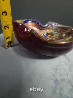 Vintage Murano Art Glass Mid Century Tutti Frutti AVEM Dish Bowl Ashtray