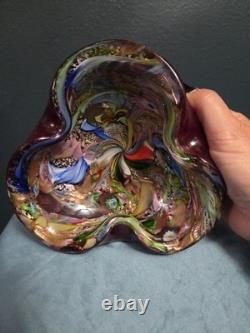 Vintage Murano Art Glass Mid Century Tutti Frutti AVEM Dish Bowl Ashtray
