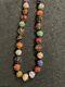 Vintage Murano Art Glass Multicolor Sparkle Foil Glass Bead Necklace 24 Unique