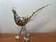 Vintage Murano Art Glass Pheasant Figurine, 14 Long, 11 Tall