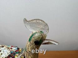 Vintage Murano Art Glass Pheasant Figurine, 14 Long, 11 Tall