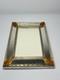 Vintage Murano Art Glass Picture Frame Amber Leaf Accents 6x8 Italian