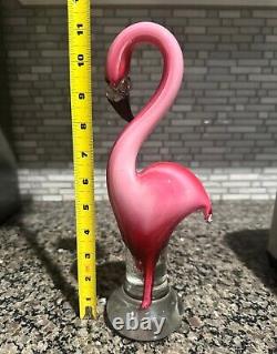 Vintage Murano Art Glass Pink Flamingo