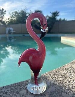 Vintage Murano Art Glass Pink Flamingo