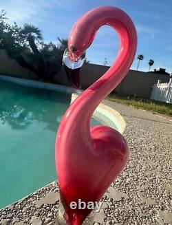 Vintage Murano Art Glass Pink Flamingo