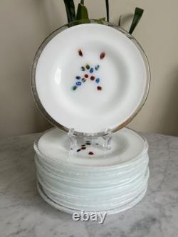 Vintage Murano Art Glass Plates Carnivalle Millefiore Set of 8