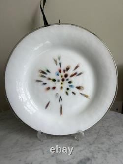 Vintage Murano Art Glass Plates Carnivalle Millefiore Set of 8