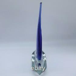 Vintage Murano Art Glass Purple Lavender Glass Sailboat 12T 7.5W