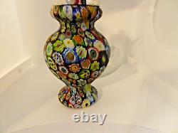 Vintage Murano Art Glass Scrambled Close Packed Millefiori Satin Syrup Jug