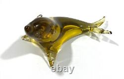 Vintage Murano Art Glass Sea Lion Seal Figurine 4 x 2.5 x 8