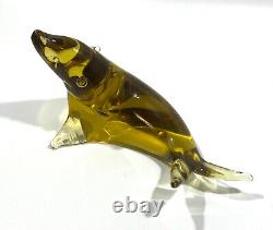 Vintage Murano Art Glass Sea Lion Seal Figurine 4 x 2.5 x 8