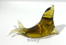 Vintage Murano Art Glass Sea Lion Seal Figurine 4 x 2.5 x 8