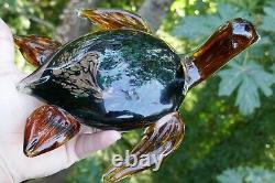 Vintage Murano Art Glass Sea Turtle Figurine / Paperweight
