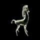 Vintage Murano Art Glass Smokey Black Horse Figurine Sculpture 10t 6w
