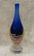 Vintage Murano Art Glass Sommerso Vase Bottle Blue Orange White -SEE PICS