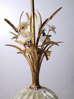 Vintage Murano Art Glass Table Lamp Hollywood Regency