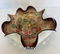 Vintage Murano Art Glass Tutti Frutti Bowl Multicolor 8.5 diameter x 3h