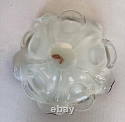Vintage Murano Art Glass Tutti Frutti Bowl Multicolor 8.5 diameter x 3h